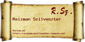 Reizman Szilveszter névjegykártya